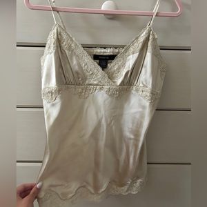 cream lace cami